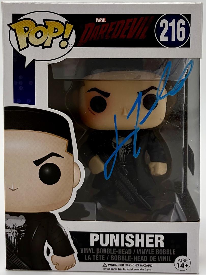 John Travolta Signed Funko Pop #216 (The Punisher) - SWAU COA